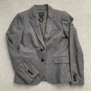 J CREW • Houndstooth Schoolboy Blazer • Size 0